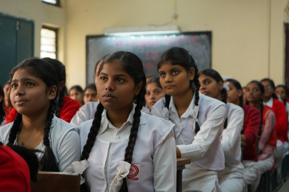 Girls in classroom