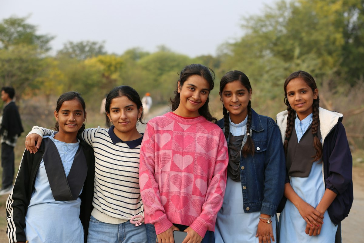 Group of smiling girls